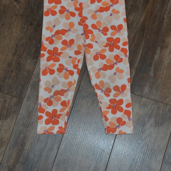 Carter's Orange Floral Capri Leggings - Picture 3 of 6